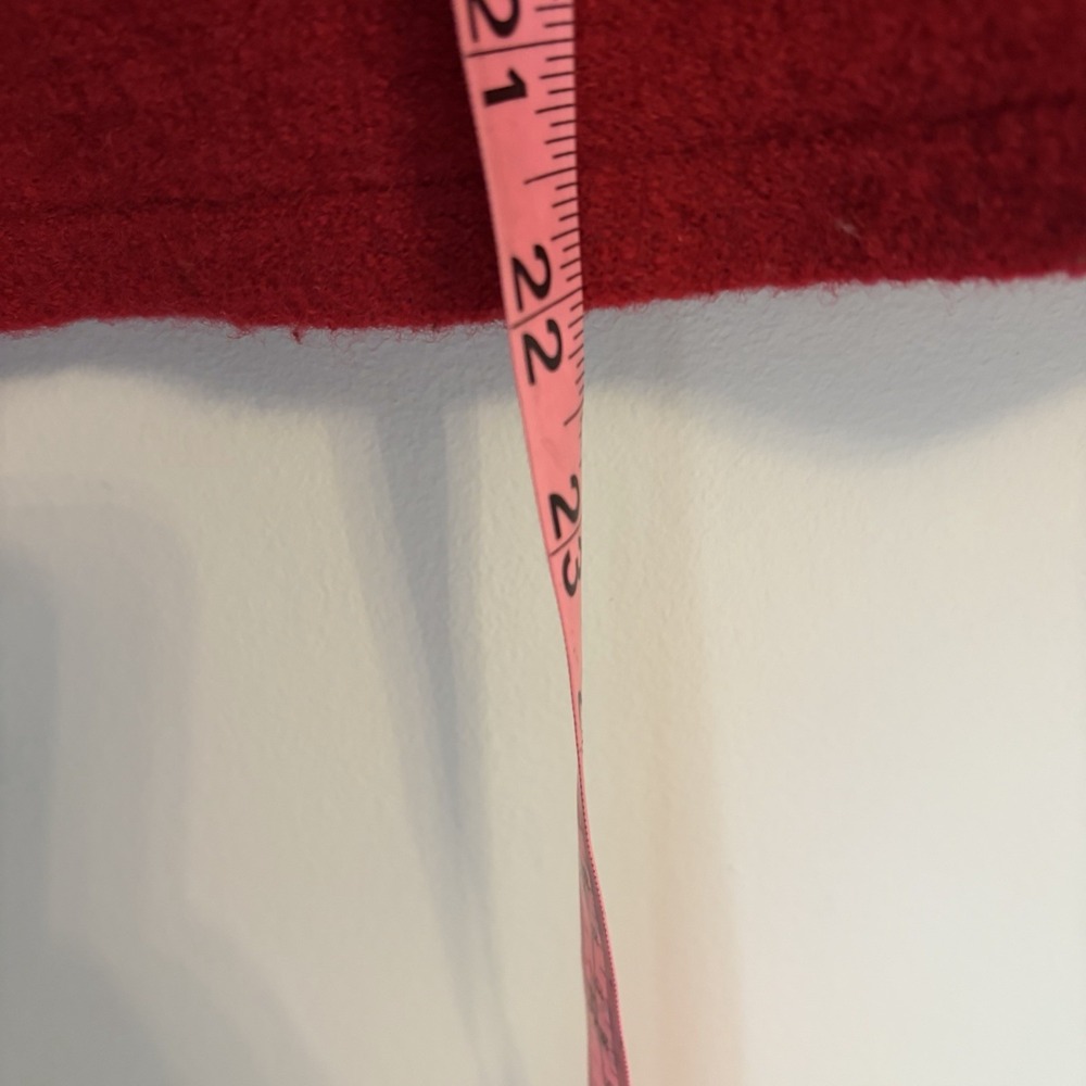 Moonlight Bay 100% Wool Women's Large Red Sweater Pockets Buttons‎ 3/4 Sleeve - Picture 6 of 6